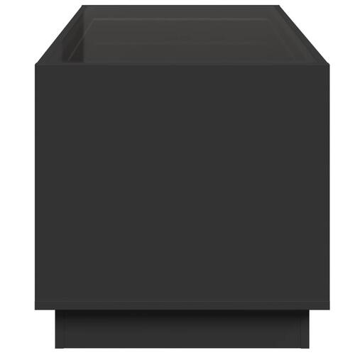 Sofabord med Infinity LED-lys 70x50x50 cm sort