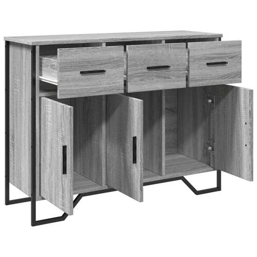 Skænk 97x32,5x74,5 cm konstrueret træ grå sonoma-eg