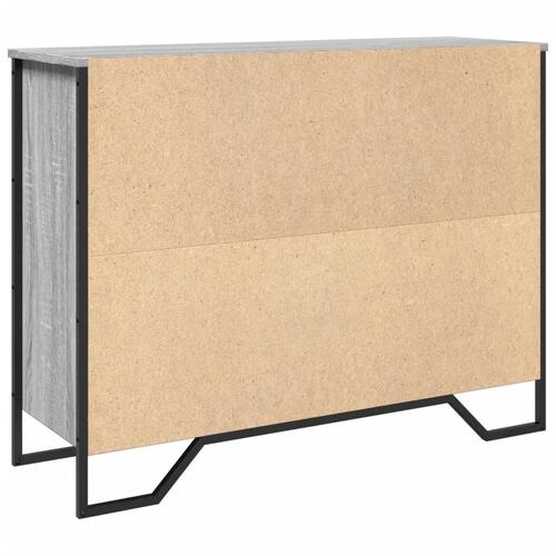 Skænk 97x32,5x74,5 cm konstrueret træ grå sonoma-eg