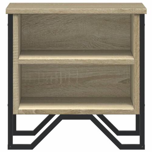 Sengeborde 2 stk. 40x30x40 cm konstrueret træ sonoma-eg