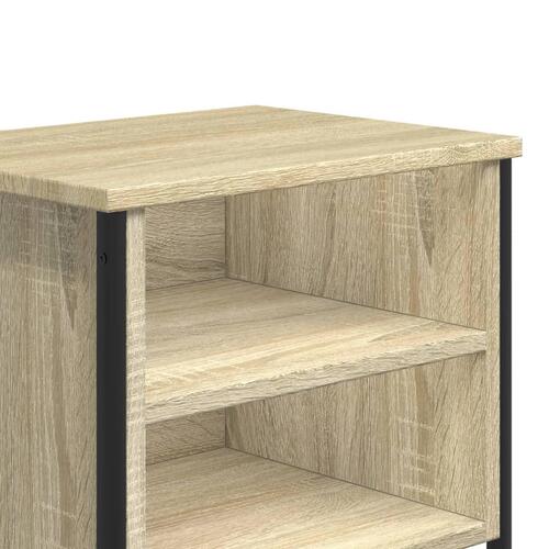 Sengeborde 2 stk. 40x30x40 cm konstrueret træ sonoma-eg