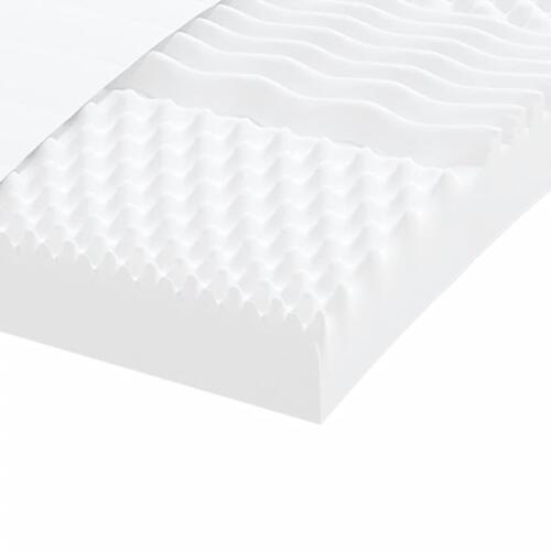 Skummadras 100x210 cm 7 zoner hårdhed 20 ILD hvid