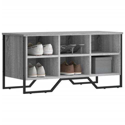 Skoreol 90x38x45,5 cm konstrueret træ grå sonoma-eg