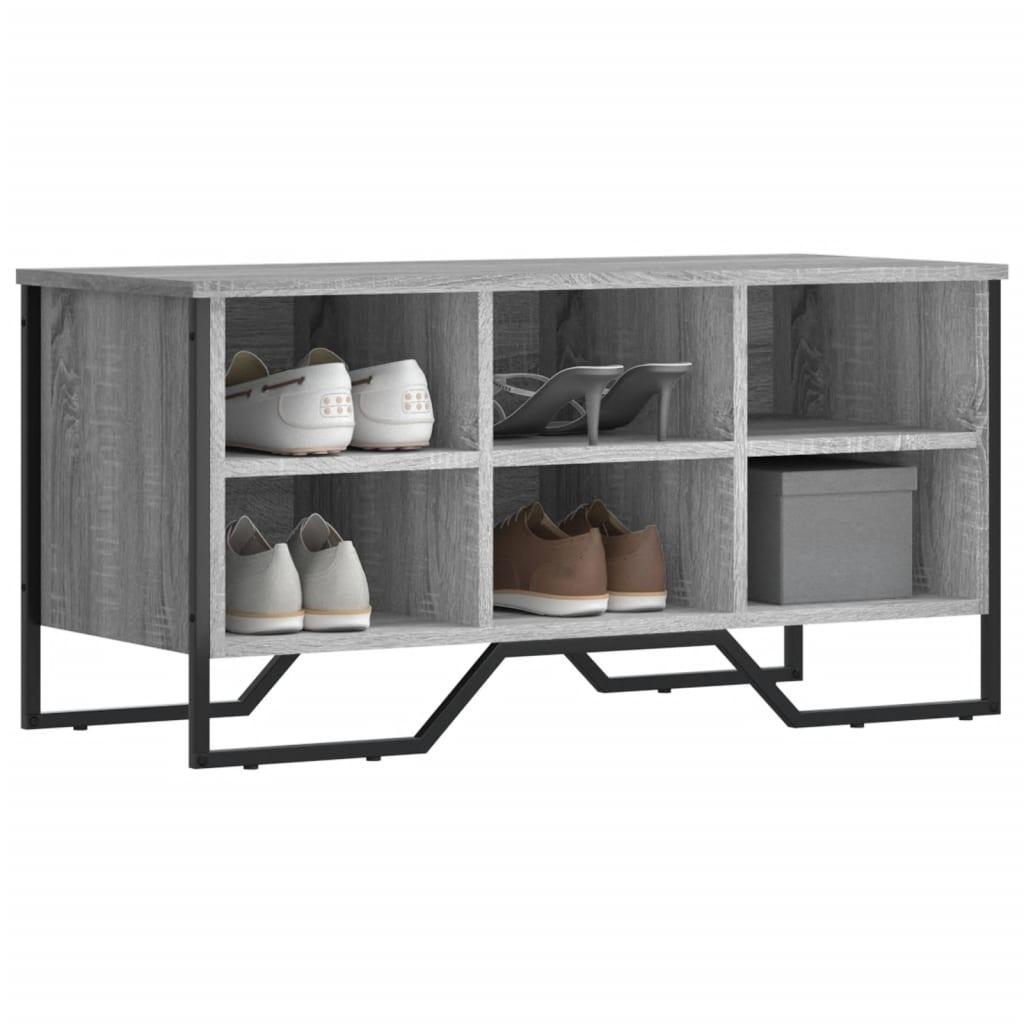 Skoreol 90x38x45,5 cm konstrueret træ grå sonoma-eg