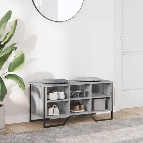 Skoreol 90x38x45,5 cm konstrueret træ grå sonoma-eg