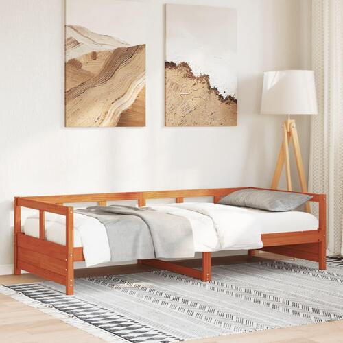 Daybed 80x200 cm massivt fyrretræ gyldenbrun