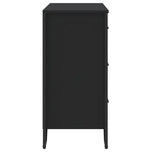 Kommode 91x35,5x74,5 cm konstrueret træ sort