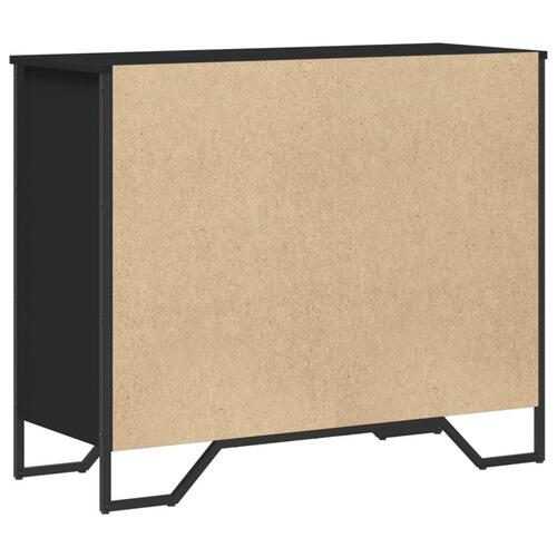 Kommode 91x35,5x74,5 cm konstrueret træ sort