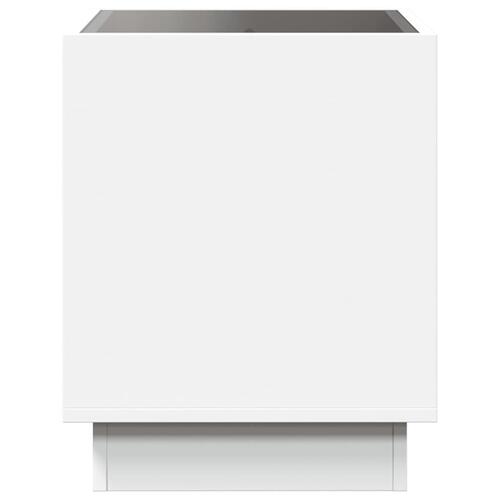 Sofabord med Infinity LED-lys 40x40x50 cm hvid