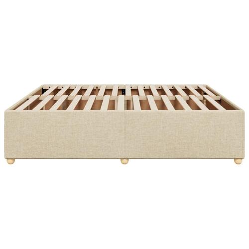 Sengeramme uden madras 200x200 cm stof cremefarvet