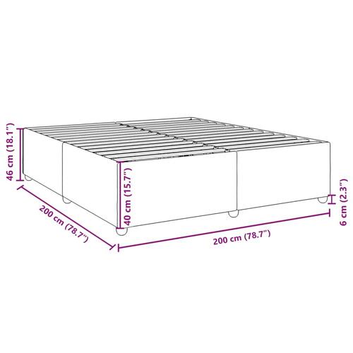 Sengeramme uden madras 200x200 cm stof cremefarvet