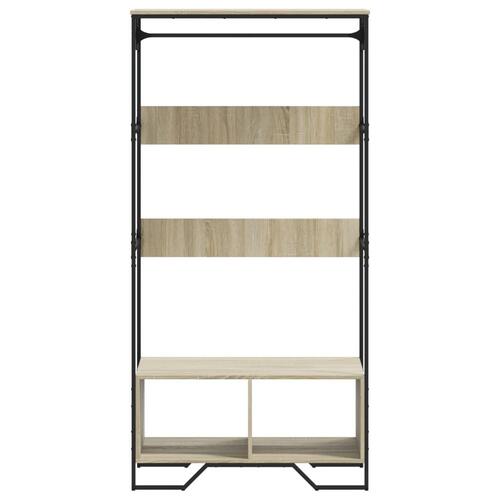 Klædeskab 90x50x180 cm konstrueret træ sonoma-eg