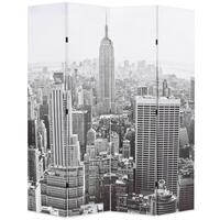 Foldbar rumdeler 160 x 170 cm New York by Day sort og hvid