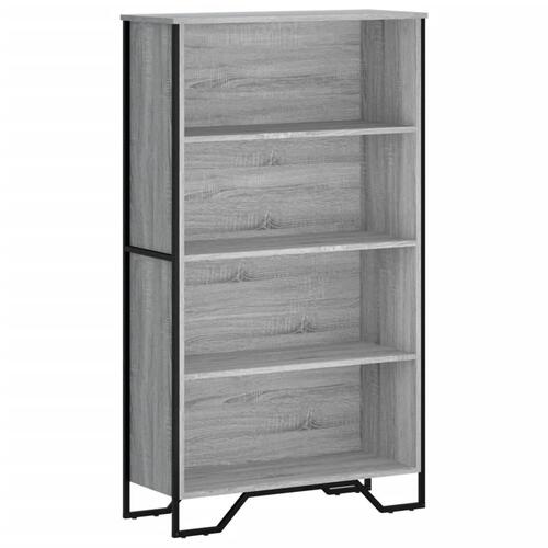 Bogreol 80x31x137,5 cm konstrueret træ grå sonoma-eg