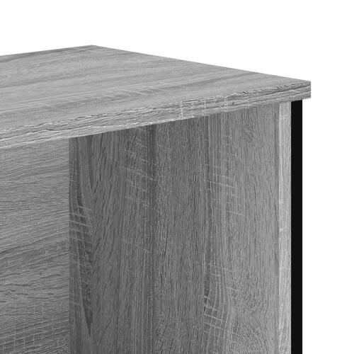 Bogreol 80x31x137,5 cm konstrueret træ grå sonoma-eg
