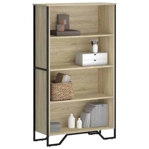 Bogreol 80x31x137,5 cm konstrueret træ sonoma-eg