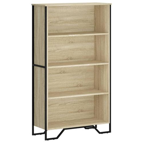Bogreol 80x31x137,5 cm konstrueret træ sonoma-eg