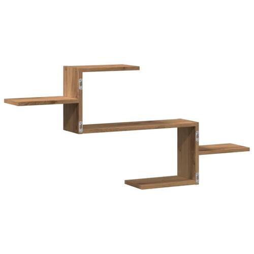 Væghængt 104x15x49 cm konstrueret træ egetræsfarve