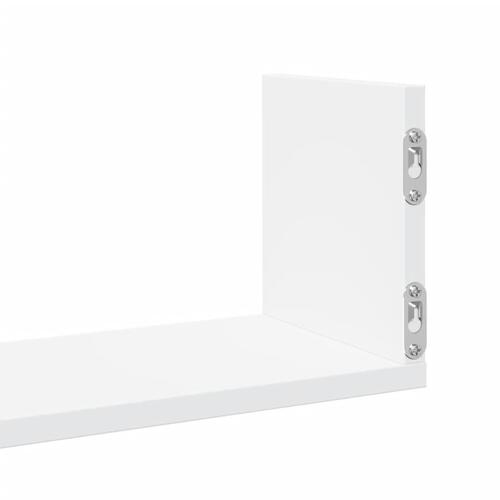 Væghylder 3 stk. 58x18x18 cm konstrueret træ hvid