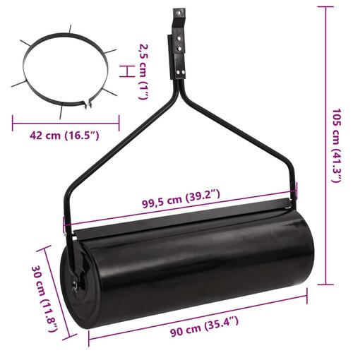 Havetromle med klinger 63 l jern sort