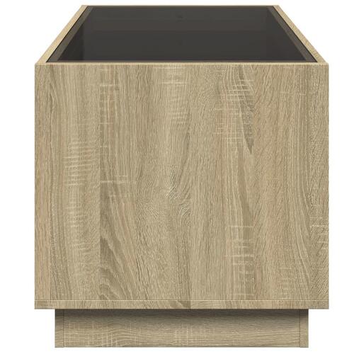 Sofabord med Infinity LED-lys 70x50x50 cm sonoma-eg