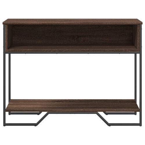 Konsolbord 100x35x74,5 cm konstrueret træ brun egetræsfarve