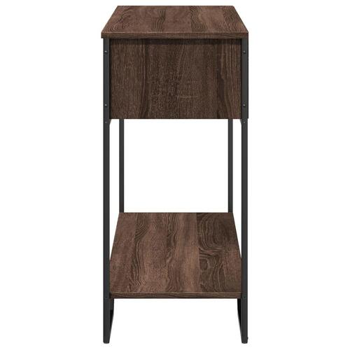 Konsolbord 100x35x74,5 cm konstrueret træ brun egetræsfarve