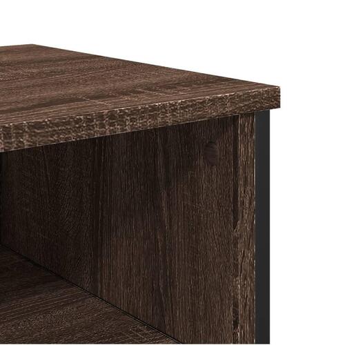 Konsolbord 100x35x74,5 cm konstrueret træ brun egetræsfarve