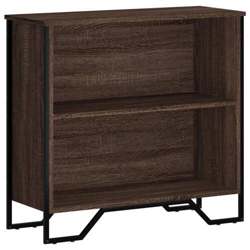 Bogreol 80x31x74,5 cm konstrueret træ brun egetræsfarve