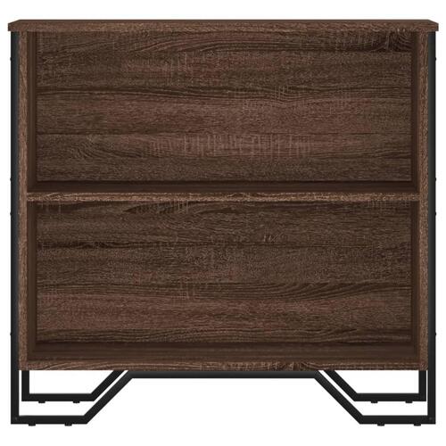 Bogreol 80x31x74,5 cm konstrueret træ brun egetræsfarve