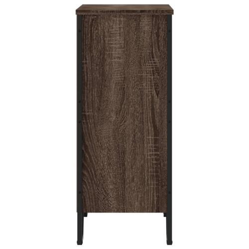 Bogreol 80x31x74,5 cm konstrueret træ brun egetræsfarve