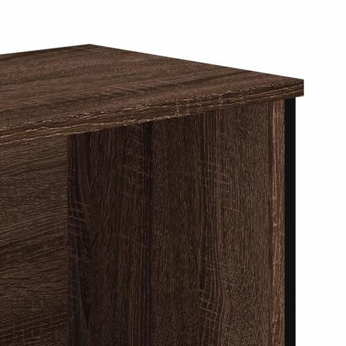 Bogreol 80x31x74,5 cm konstrueret træ brun egetræsfarve
