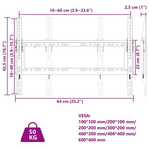 Tv-vægbeslag til 26-63" skærm maks. VESA 600x400 mm 50 kg