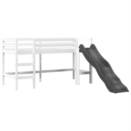Højseng med tårn 80x200 cm massivt fyrretræ blå