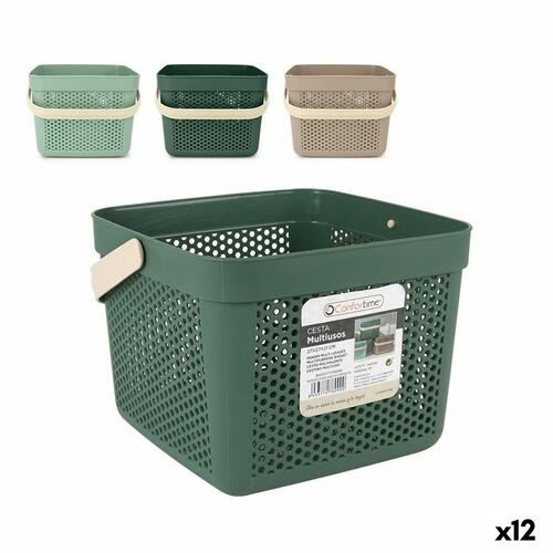 Multibrug kurv Confortime Plastik 12 L 27 x 27 x 21 cm (12 enheder)