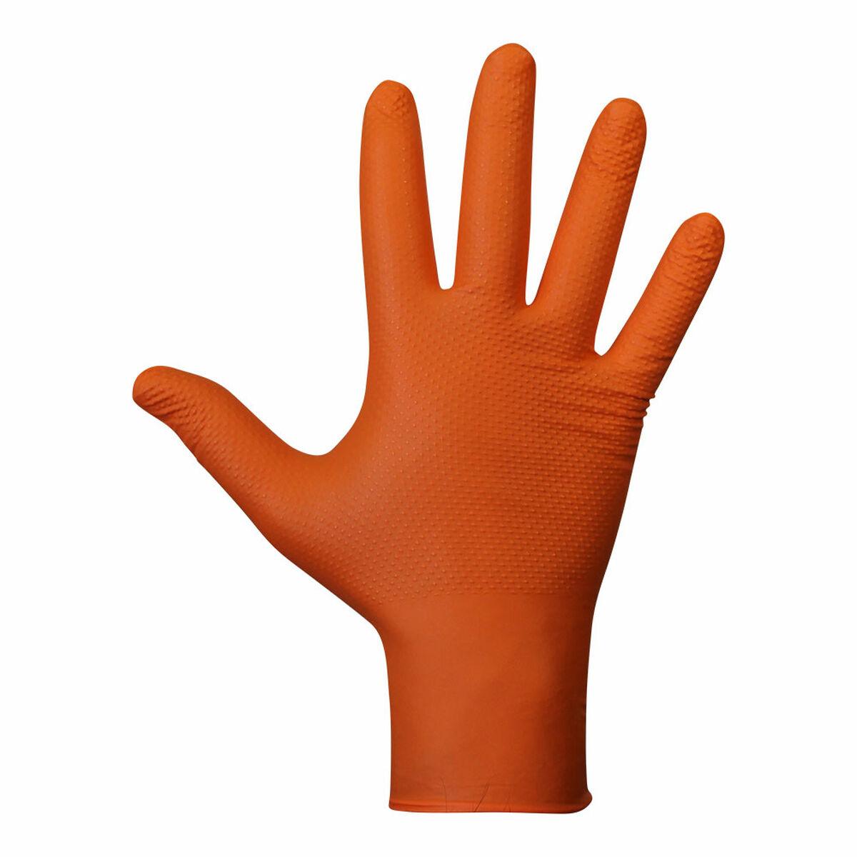 Nitrilhandsker JUBA Agility Grip Orange Nitril Uden støv 50 enheder 7