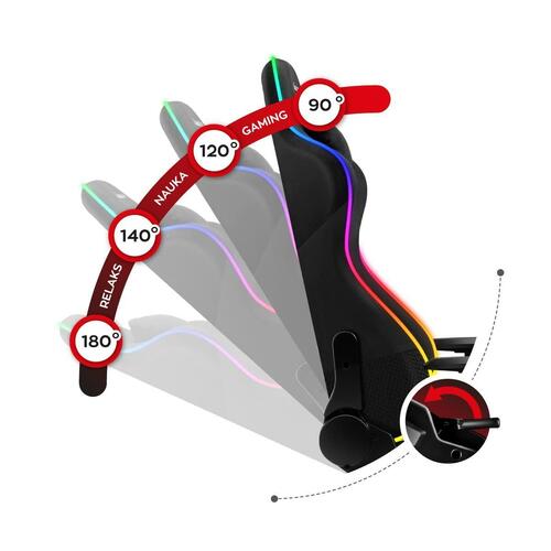 Gaming-stol Huzaro Force 6.2 RGB Hvid