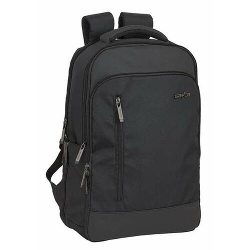 Rygsæk til bærbar computer og tablet med USB output Safta Business Sort 29 x 44 x 15 cm