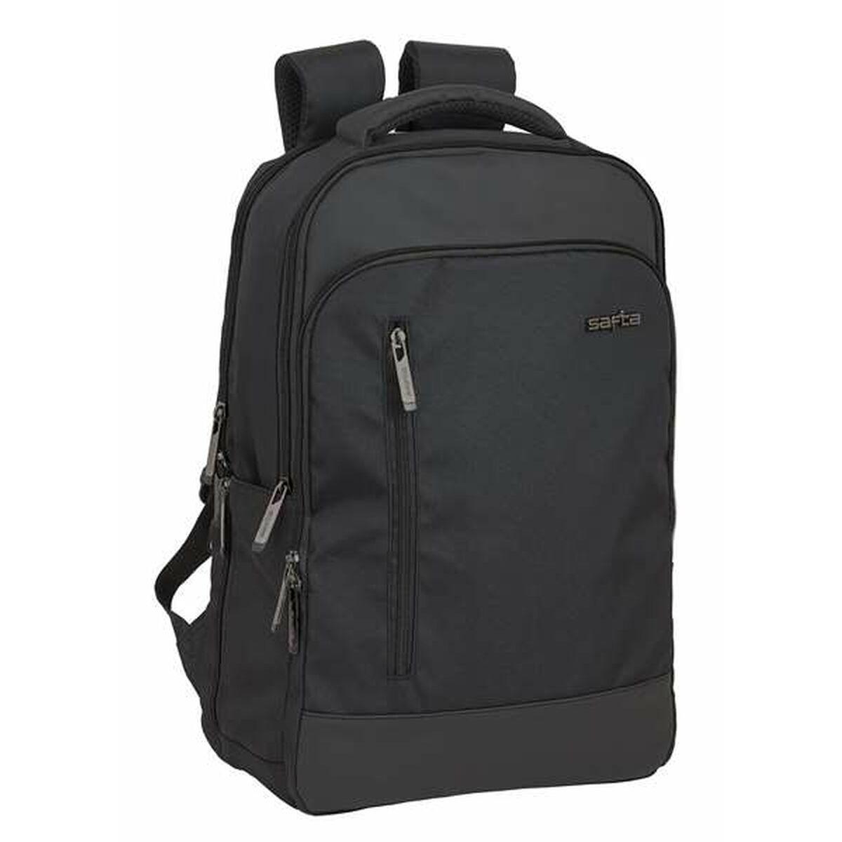 Rygsæk til bærbar computer og tablet med USB output Safta Business Sort 29 x 44 x 15 cm