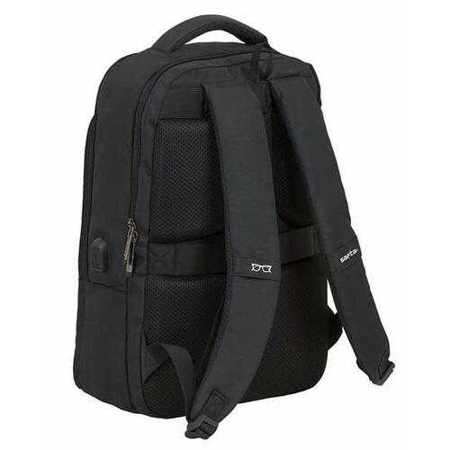 Rygsæk til bærbar computer og tablet med USB output Safta Business Sort 29 x 44 x 15 cm