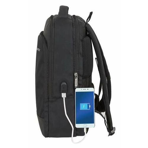 Rygsæk til bærbar computer og tablet med USB output Safta Business Sort 29 x 44 x 15 cm