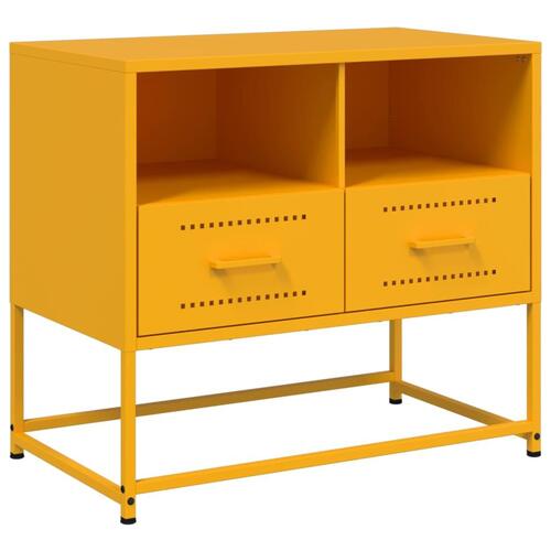 Tv-bord 68x39x60,5 cm stål sennepsgul