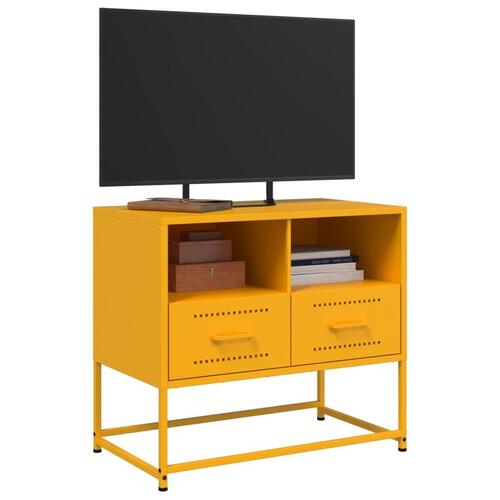 Tv-bord 68x39x60,5 cm stål sennepsgul