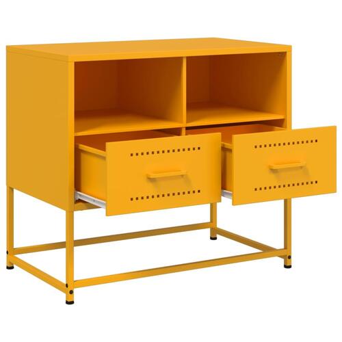 Tv-bord 68x39x60,5 cm stål sennepsgul