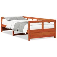 Daybed 90x200 cm massivt fyrretræ gyldenbrun