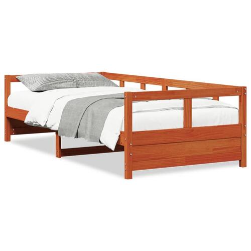 Daybed 90x200 cm massivt fyrretræ gyldenbrun