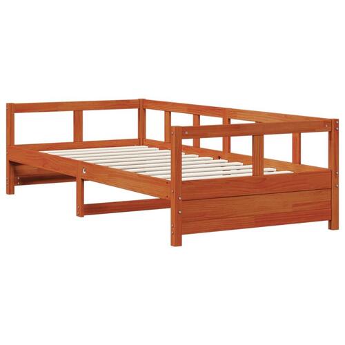 Daybed 90x200 cm massivt fyrretræ gyldenbrun