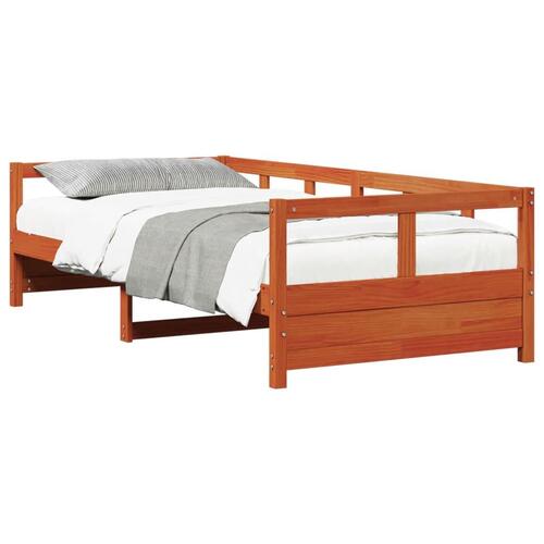 Daybed 90x200 cm massivt fyrretræ gyldenbrun