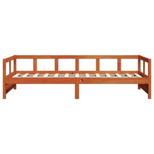 Daybed 90x200 cm massivt fyrretræ gyldenbrun