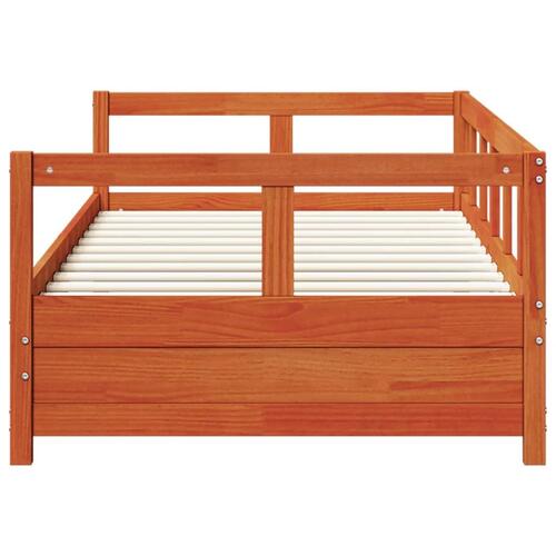 Daybed 90x200 cm massivt fyrretræ gyldenbrun